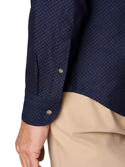 Shop Eton Slim-Fit Jacquard Denim Shirt