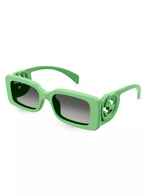 Shop Gucci Chaise Longue 54MM Rectangular Sunglasses | Saks Fifth Avenue