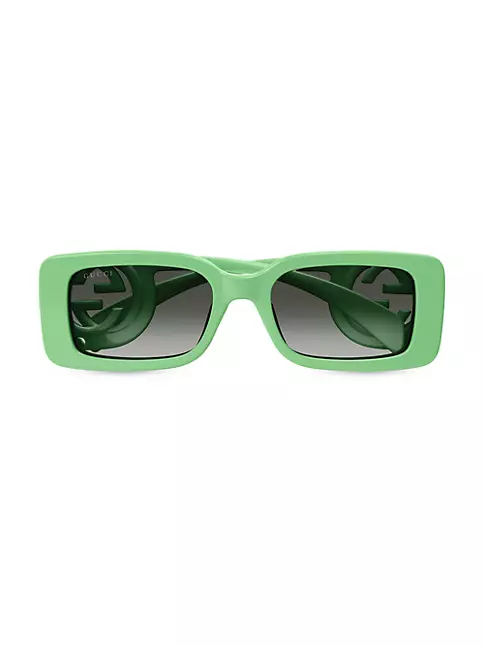 Shop Gucci Chaise Longue 54MM Rectangular Sunglasses | Saks Fifth Avenue