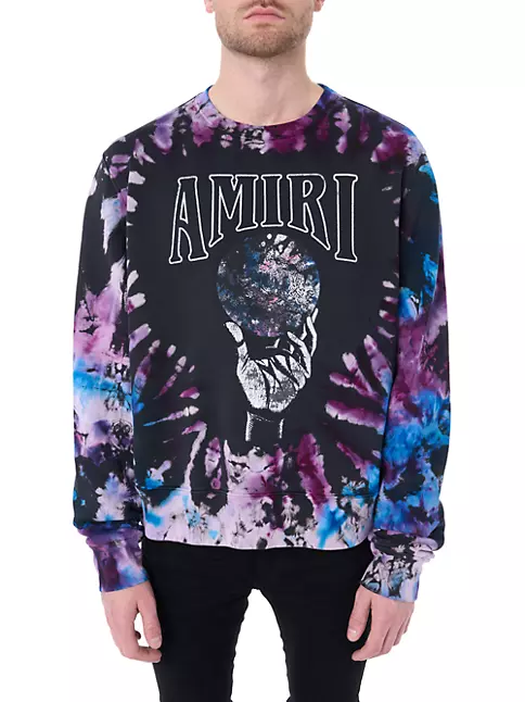 Shop Amiri Crystal Ball Tie-Dye Crewneck Sweatshirt | Saks Fifth