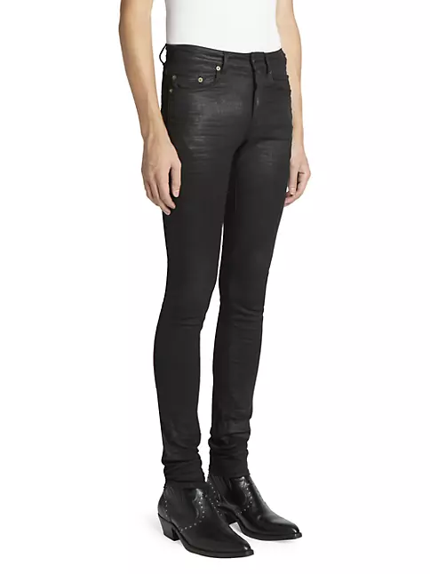 Saint Laurent Waxed Jeans | Saks Fifth Avenue