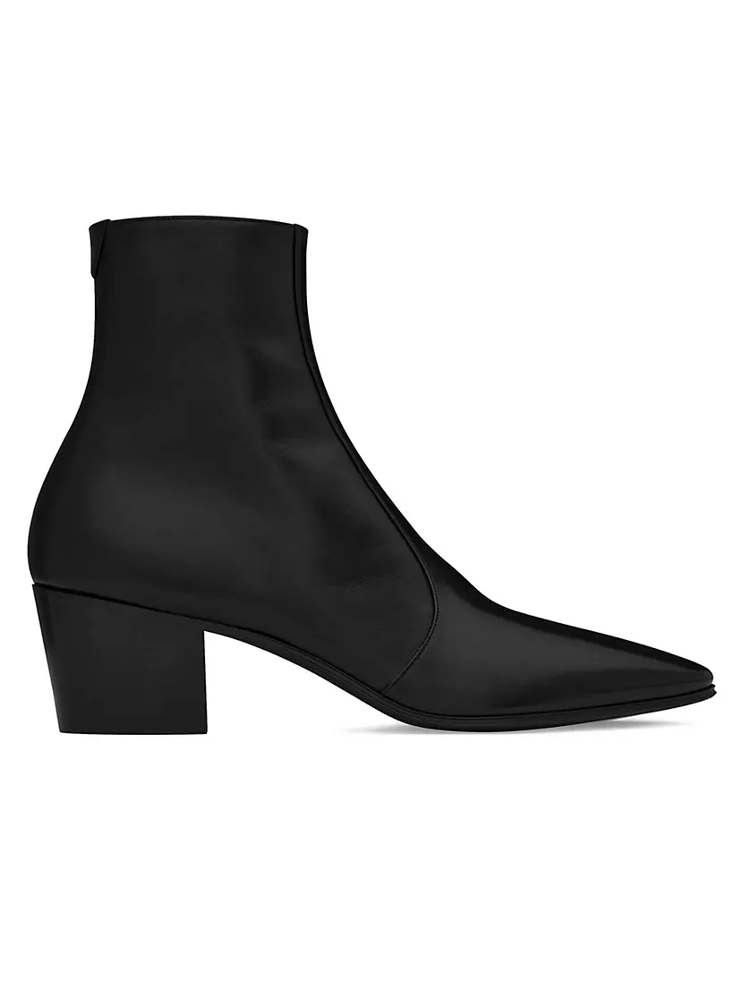Shop Saint Laurent Vassili Zipped Boots In Smooth Leather | Saks