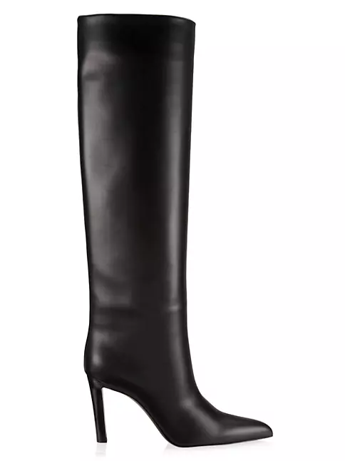 Shop Saint Laurent Leather Knee-High Boots | Saks Fifth Avenue