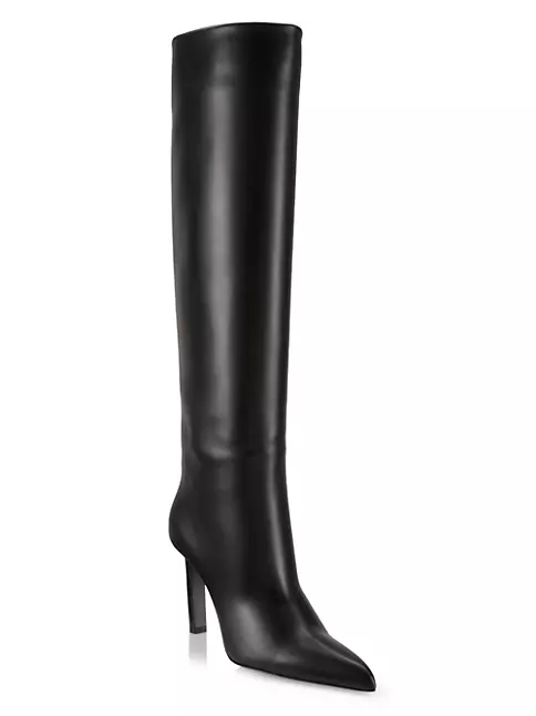 Shop Saint Laurent Leather Knee-High Boots | Saks Fifth Avenue