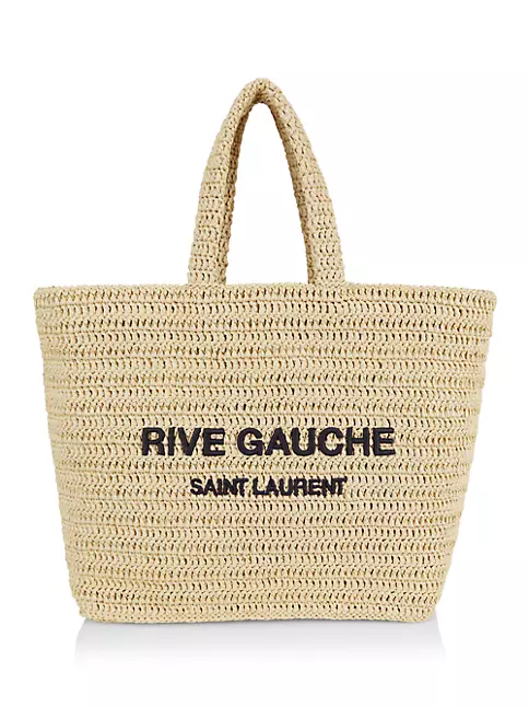 Shop Saint Laurent Rive Gauche Raffia Crochet Bag | Saks Fifth Avenue
