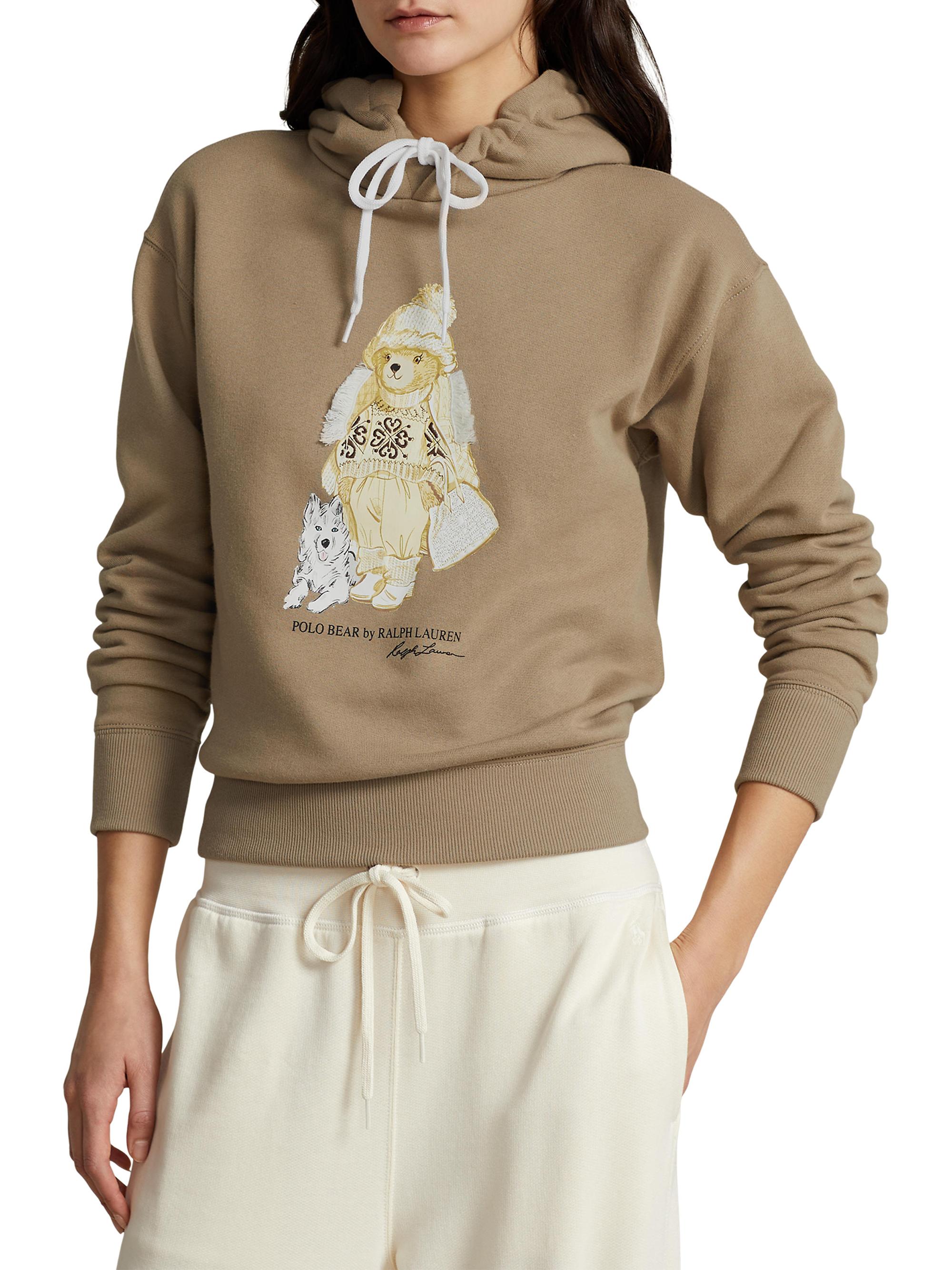 Shop Polo Ralph Lauren Bear Graphic Pullover Hoodie | Saks Fifth Avenue