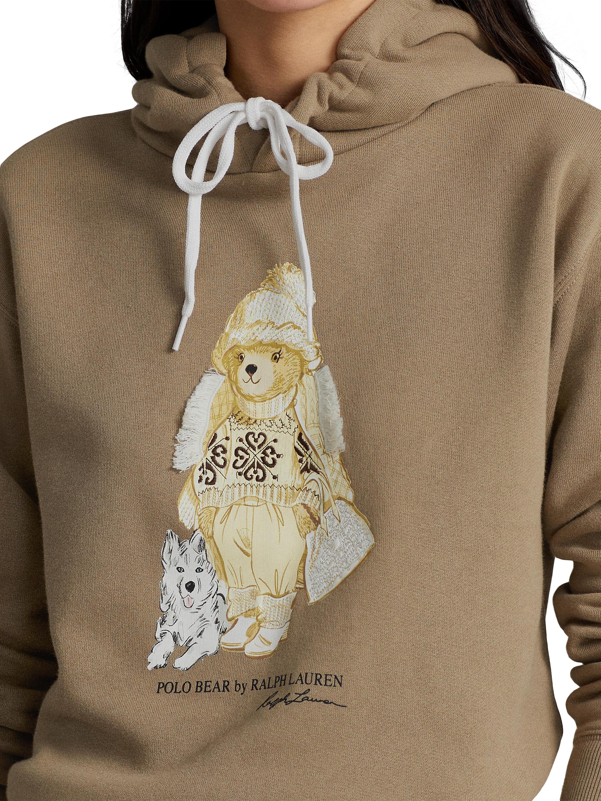 Shop Polo Ralph Lauren Bear Graphic Pullover Hoodie | Saks Fifth Avenue