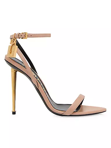 Naked 105 Lizard-Embossed Leather Ankle-Strap Sandals