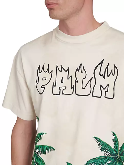 Shop Palm Angels Palms & Skull Vintage T-Shirt