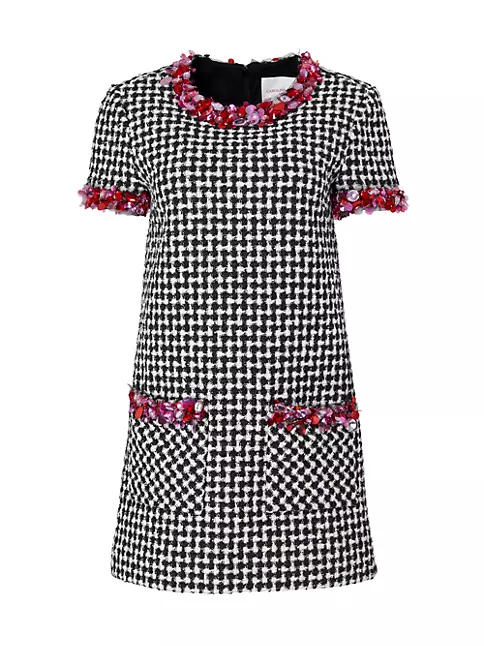 Shop Carolina Herrera Embellished-Trim Shift Dress | Saks Fifth Avenue