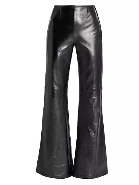 Shop Acne Studios Lazos Leather Flare Pants | Saks Fifth Avenue