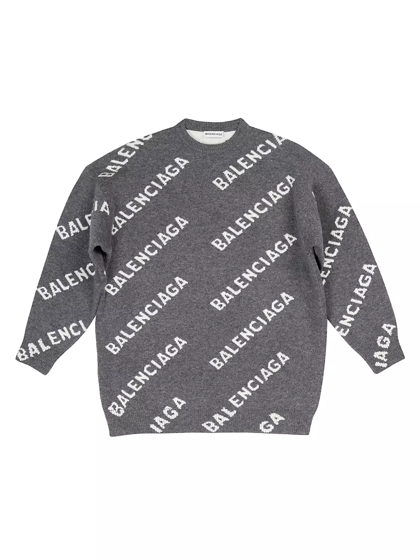 Shop Balenciaga Allover Logo Sweater | Saks Fifth Avenue