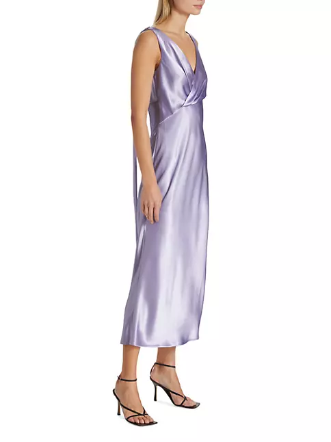 Shop Jason Wu Collection Sleeveless Satin Midi-Dress | Saks Fifth Avenue