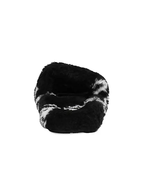 Shop Balenciaga Furry Slide Sandal Allover Logo | Saks Fifth Avenue