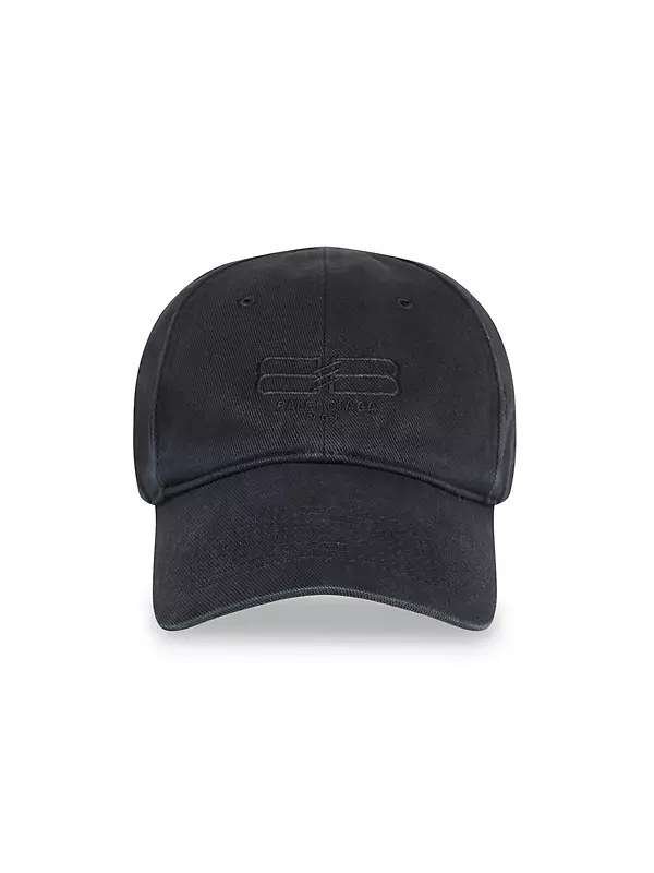 Celine Paris Black White Logo Cotton Drill Baseball Cap Hat Size S  Adjustable