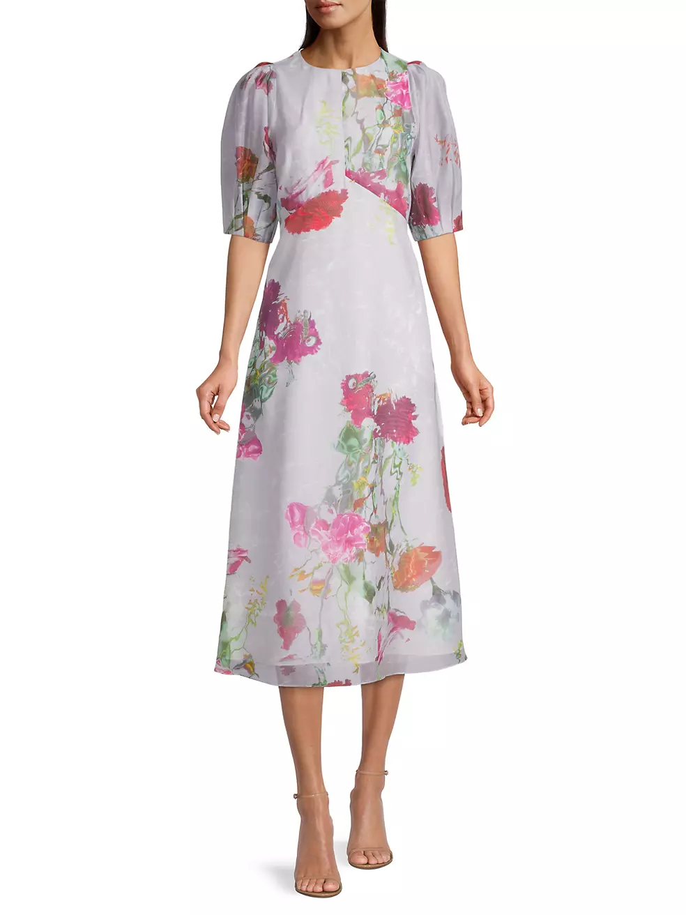 Shop Ted Baker Mekayla Floral Midi-Dress | Saks Fifth Avenue