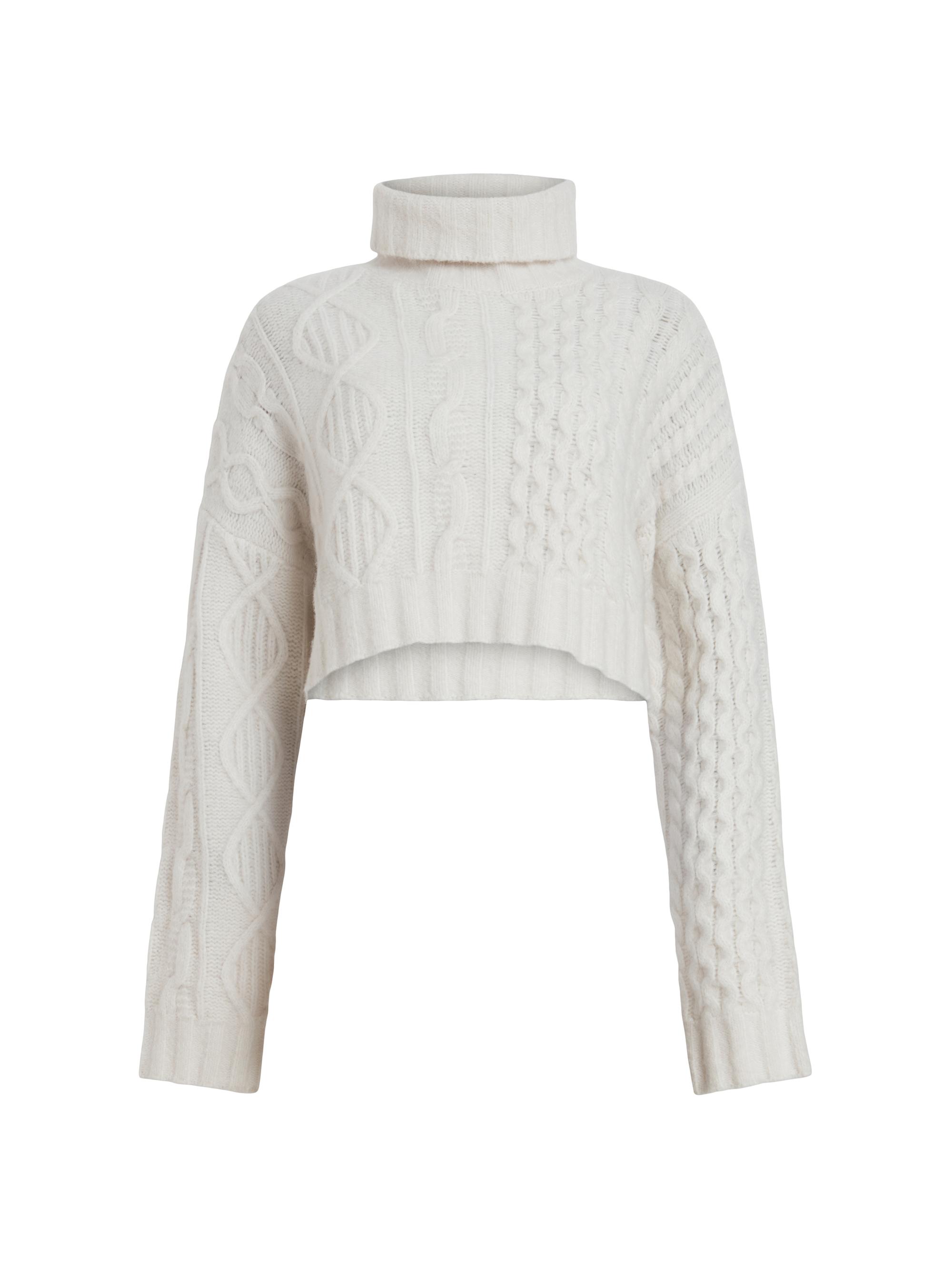 Tan Knit Turtleneck Sweater by Claude Montana main image 0