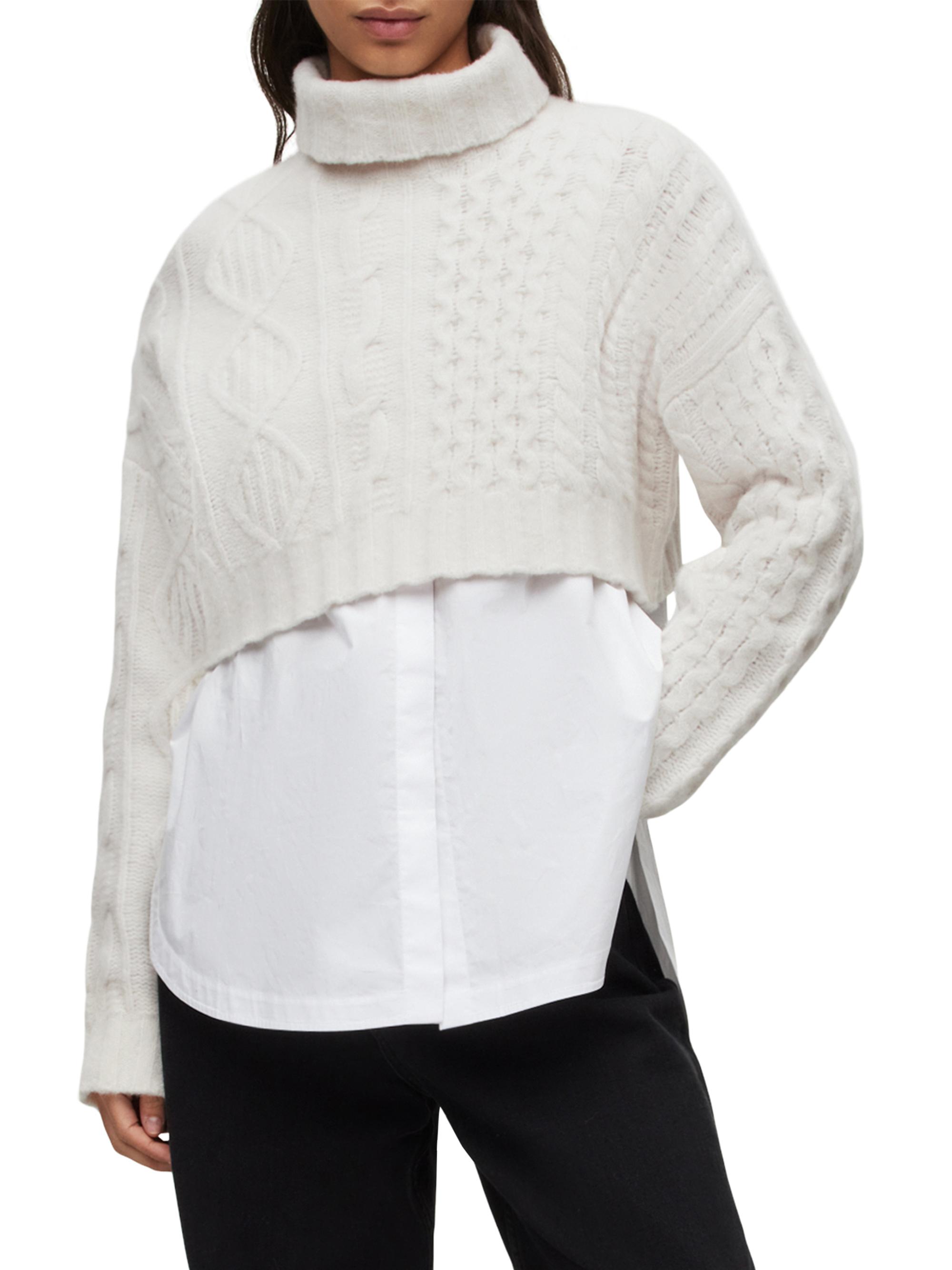 Tan Knit Turtleneck Sweater by Claude Montana main image 1