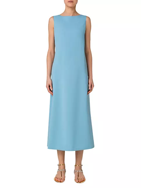 Shop Akris punto Cool Wool Midi Dress | Saks Fifth Avenue
