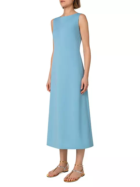 Shop Akris punto Cool Wool Midi Dress | Saks Fifth Avenue