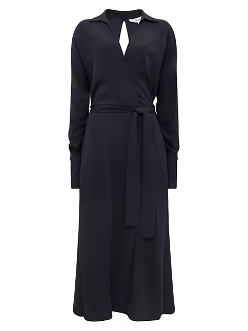 Shop Reiss Cecily Surplice Belted Midi-Dress | Saks Fifth Avenue