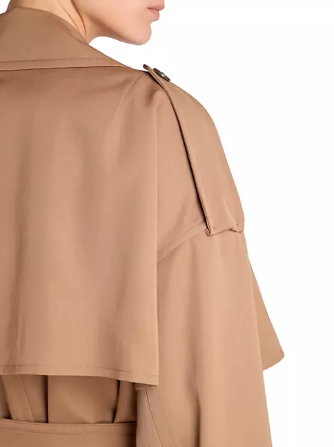 Metallic Accent Cape-Sleeve Coat - Women - Ready-to-Wear