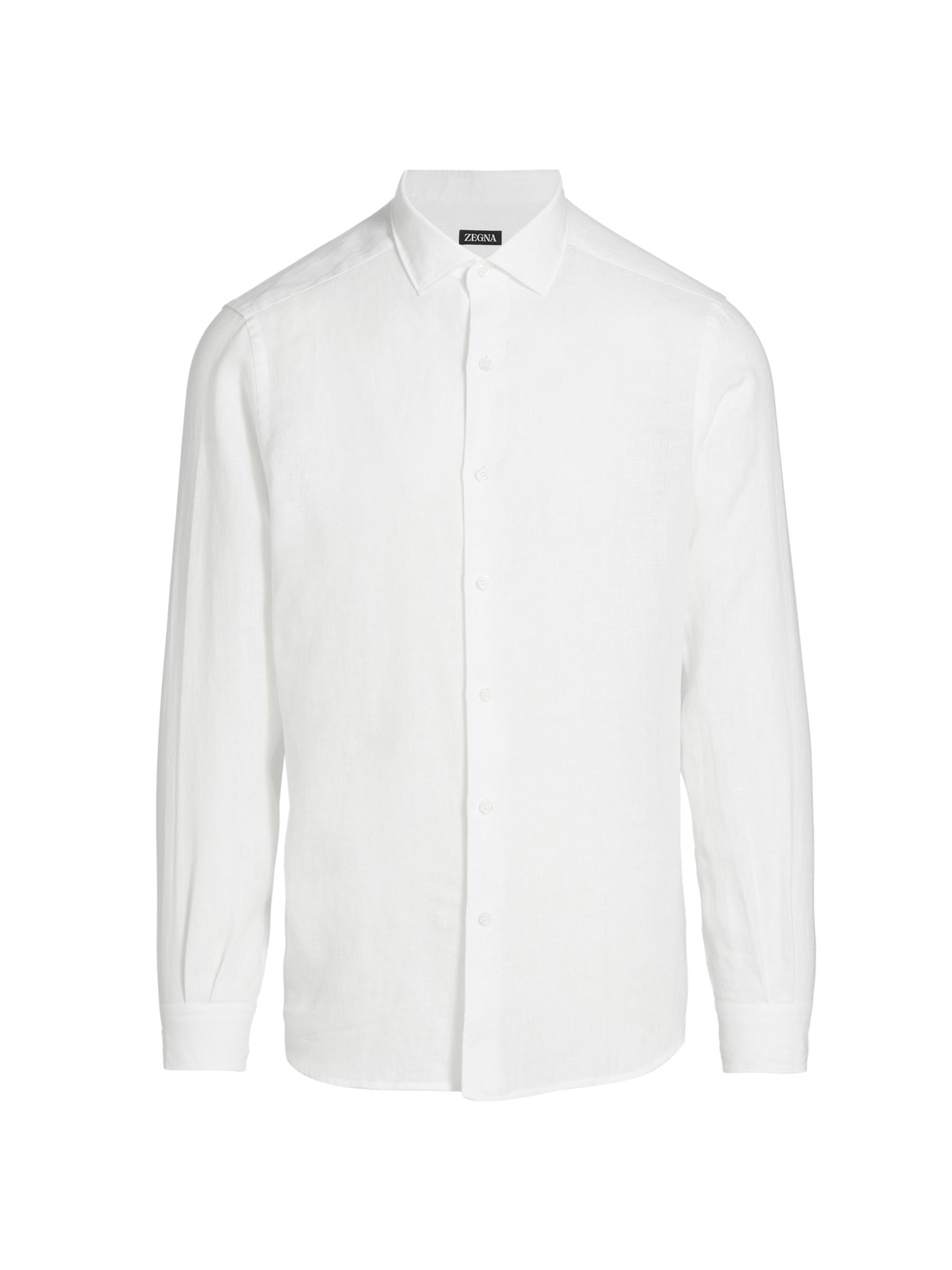 Garment-Washed Linen Sport Shirt