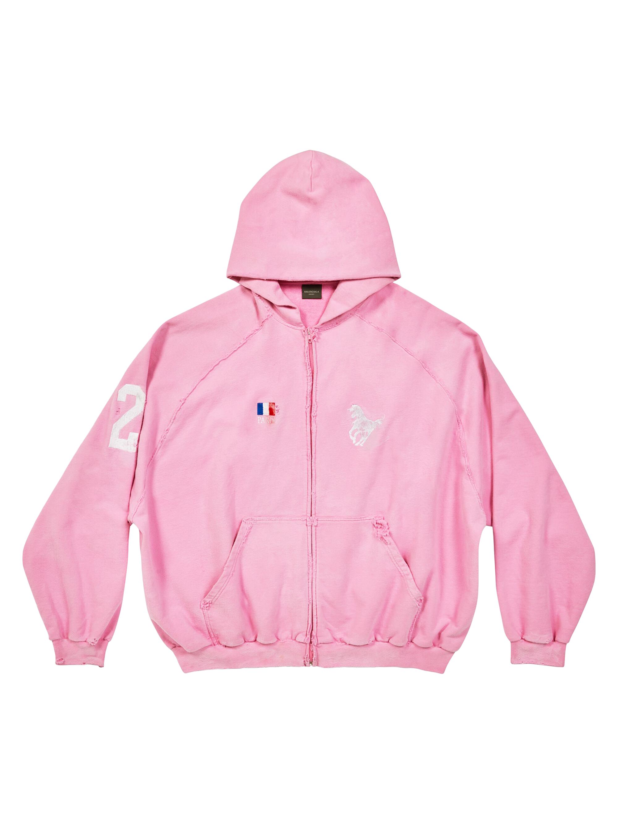 Shop Balenciaga Polo Set Zip-Up Raglan Hoodie Large Fit | Saks Fifth Avenue