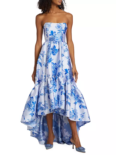 Shop Mestiza New York Georgina Floral Strapless High-Low Gown | Saks ...