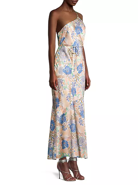 Shop Significant Other Lana One-Shoulder Satin Midi-Dress | Saks Fifth ...