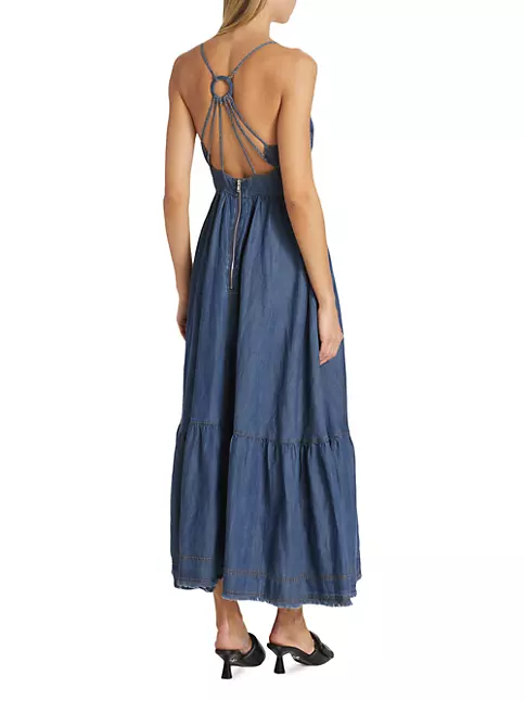 Shop En Saison Sere Denim Midi-Dress | Saks Fifth Avenue