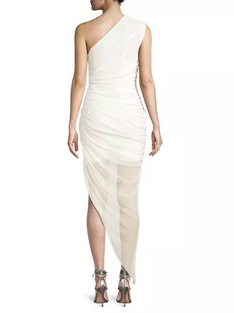 Shop Elliatt Genie Asymmetric Ruched Dress | Saks Fifth Avenue