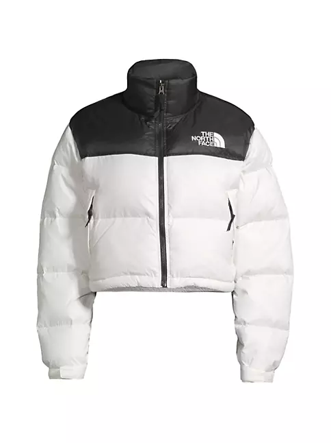 Shop The North Face Nuptse Cropped Down Puffer Jacket | Saks Fifth Avenue
