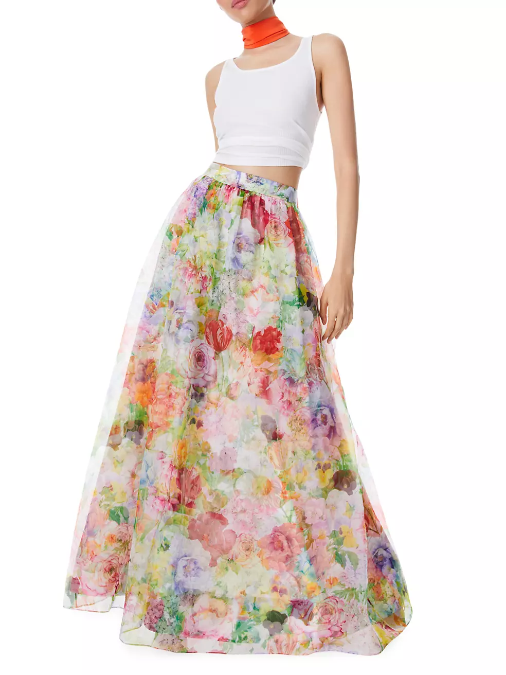Dixie Floral Silk Ballgown Maxi Skirt