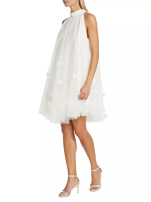 Shop Amsale Tulle Petal Trapeze Dress | Saks Fifth Avenue