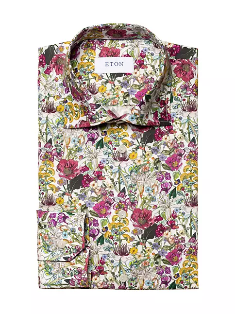 Shop Eton Slim-Fit Floral Print Shirt | Saks Fifth Avenue