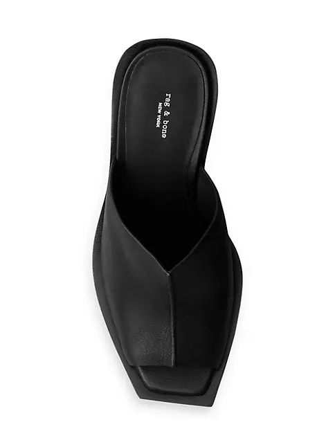 Shop rag & bone Santiago Leather Wedge Sandals | Saks Fifth Avenue