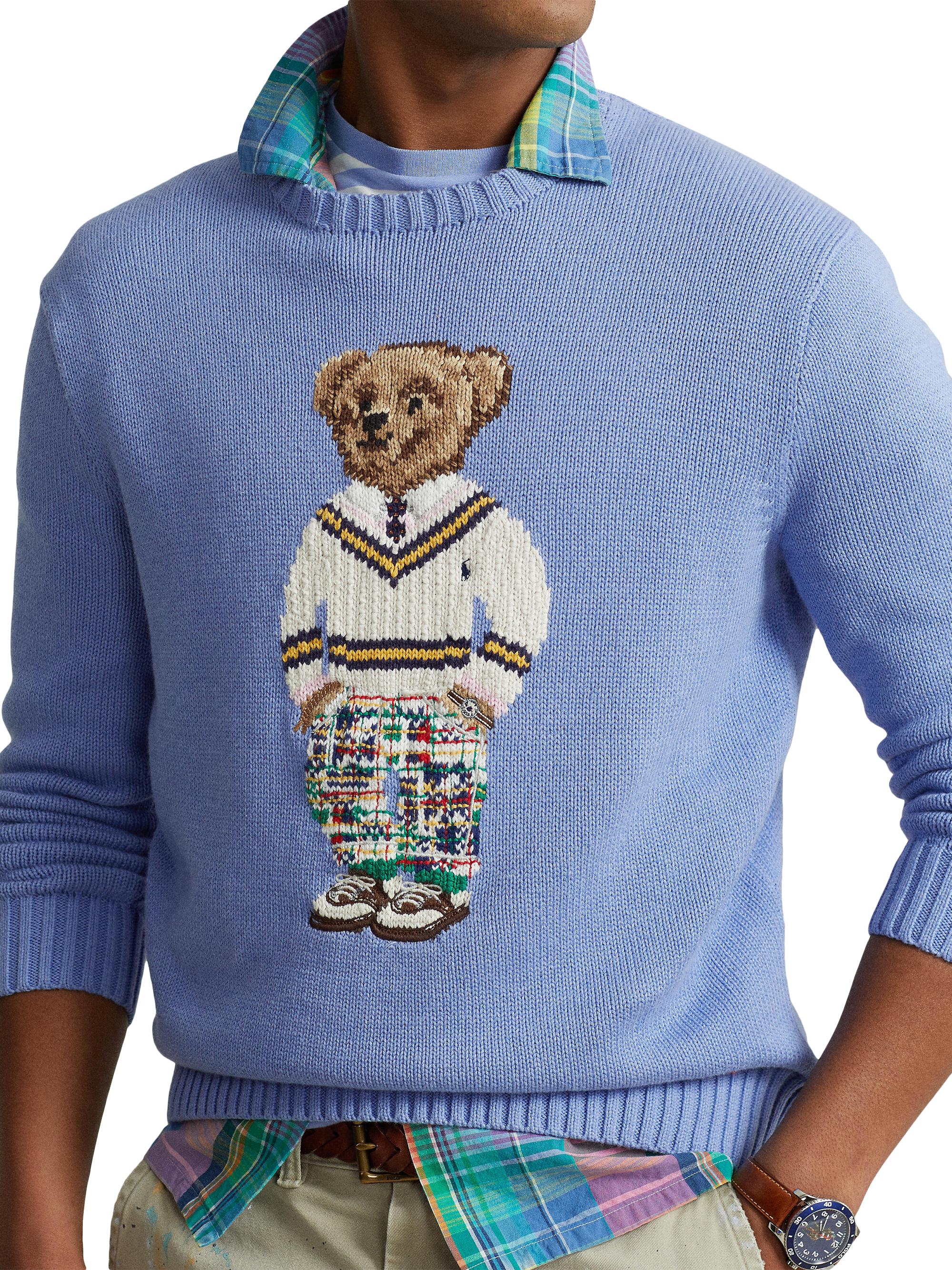 Shop Polo Ralph Lauren Polo Bear Cotton Intarsia Sweater | Saks Fifth Avenue
