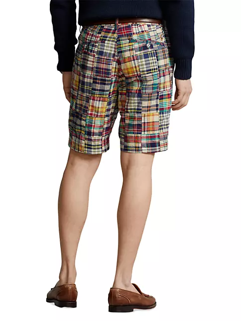 Shop Polo Ralph Lauren Bedford Classic-Fit Madras Patchwork Shorts