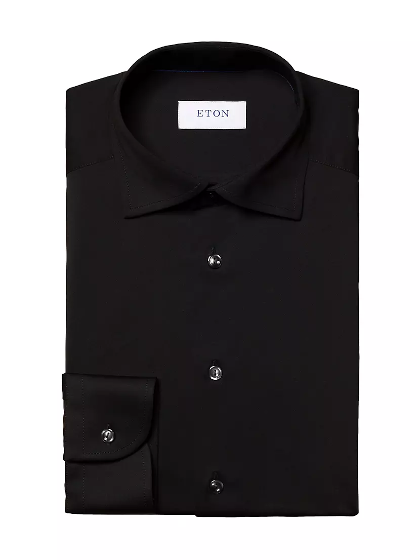 Shop Eton Slim-Fit Solid Stretch Shirt | Saks Fifth Avenue