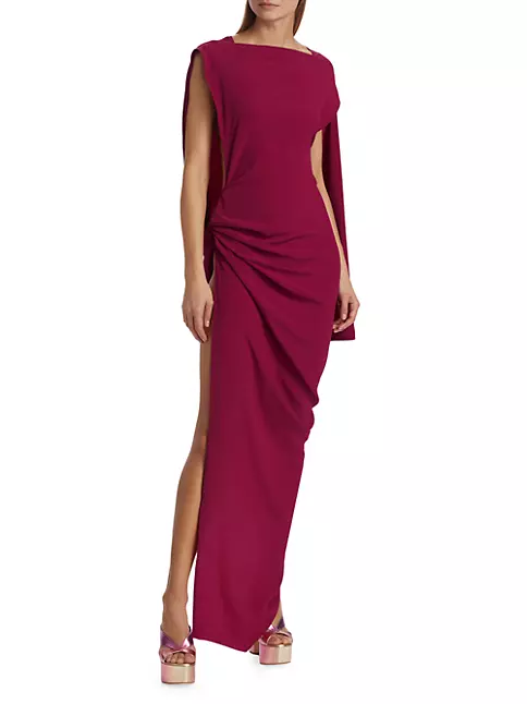 Shop Rick Owens Edfu Draped Silk-Blend Gown | Saks Fifth Avenue
