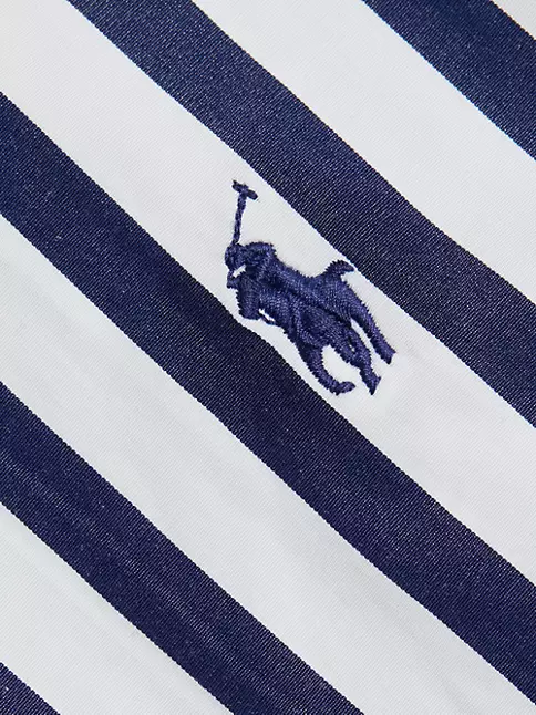 Shop Polo Ralph Lauren Ela Belted Stripe Cotton Shirtdress | Saks Fifth ...