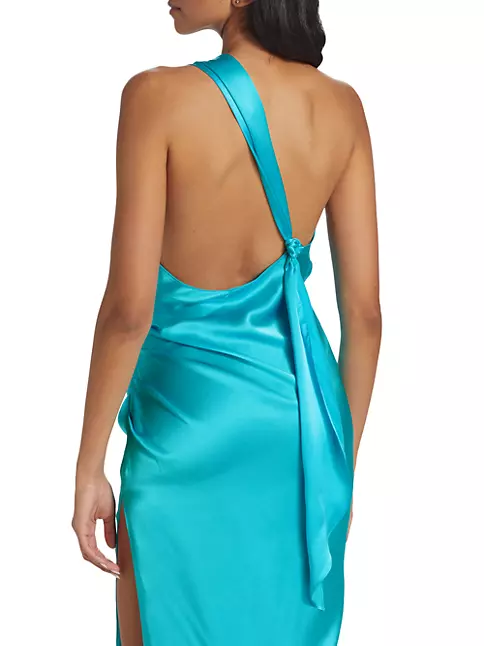 Shop Amanda Uprichard Jaida Silk One-Shoulder Dress | Saks Fifth Avenue