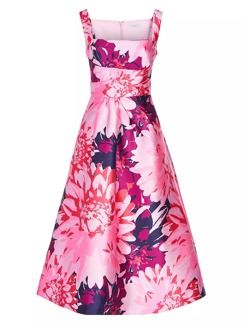 Shop Kay Unger Marie Floral Midi-Dress | Saks Fifth Avenue