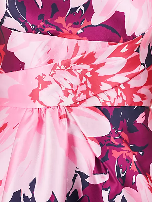 Shop Kay Unger Marie Floral Midi-Dress | Saks Fifth Avenue
