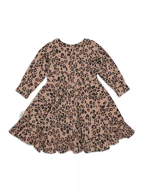 Shop Huxbaby Little Girl's & Girl's Jaguar-Print Cotton Swing Dress ...