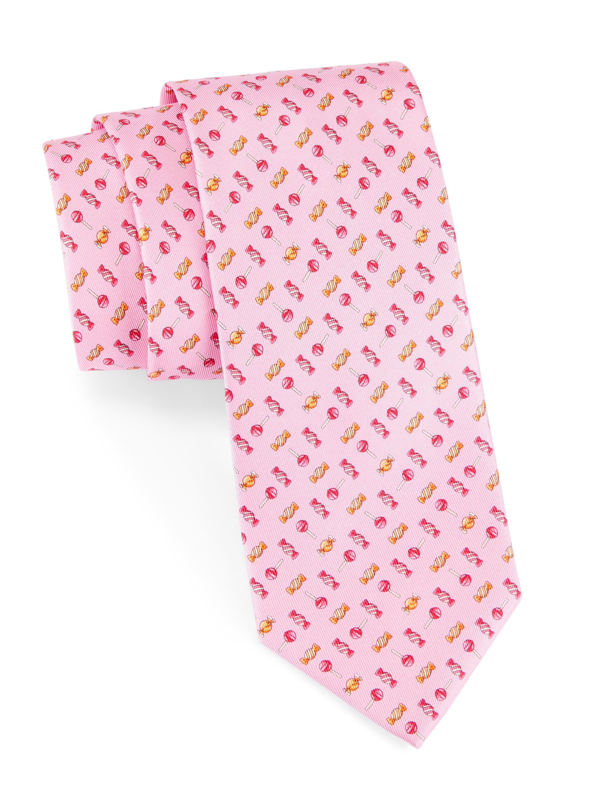 Candy Print Silk Tie