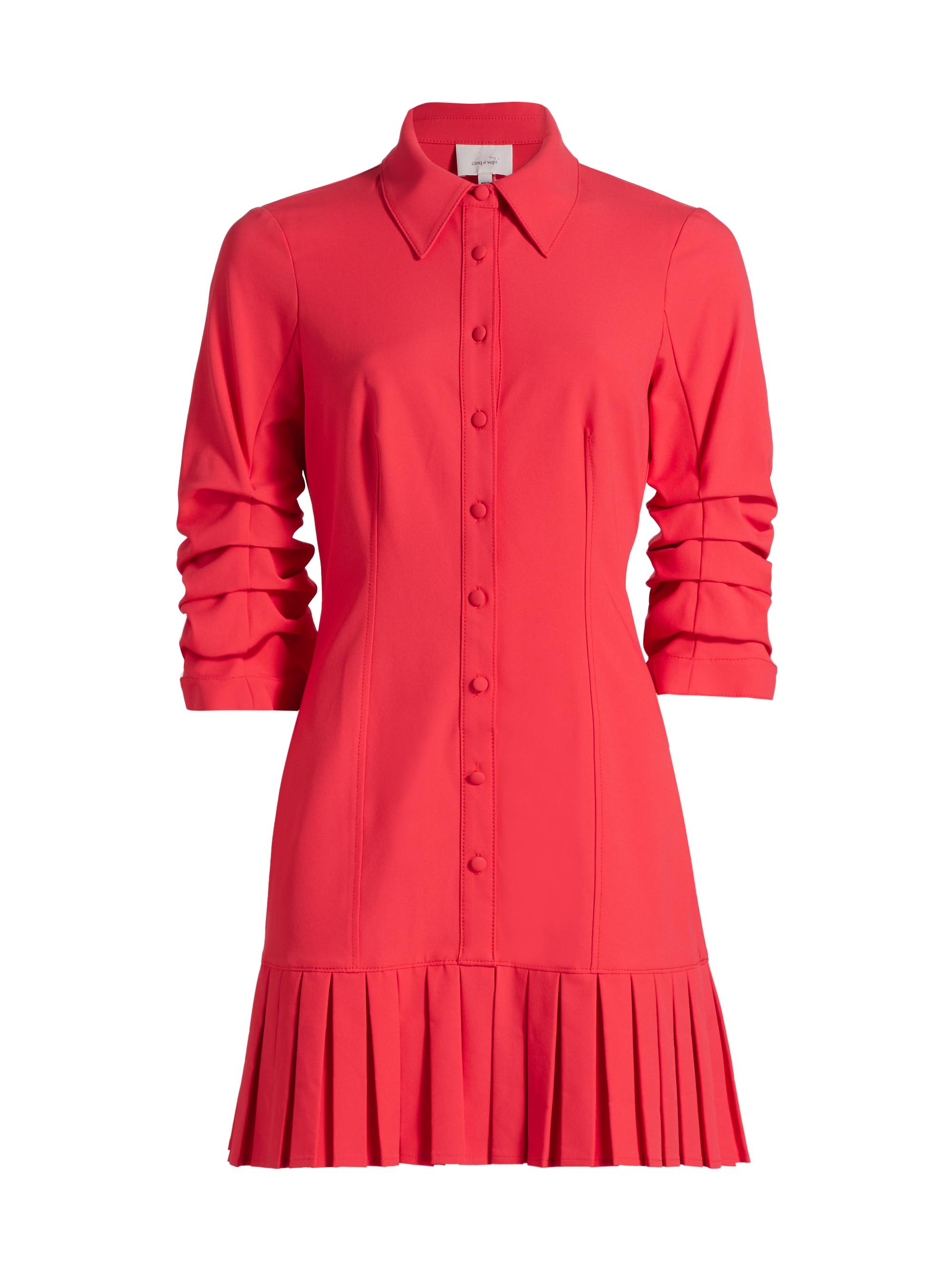 Cinq à Sept Stripe Shirting Lucilla Dress in Navy/Blue Stripe
