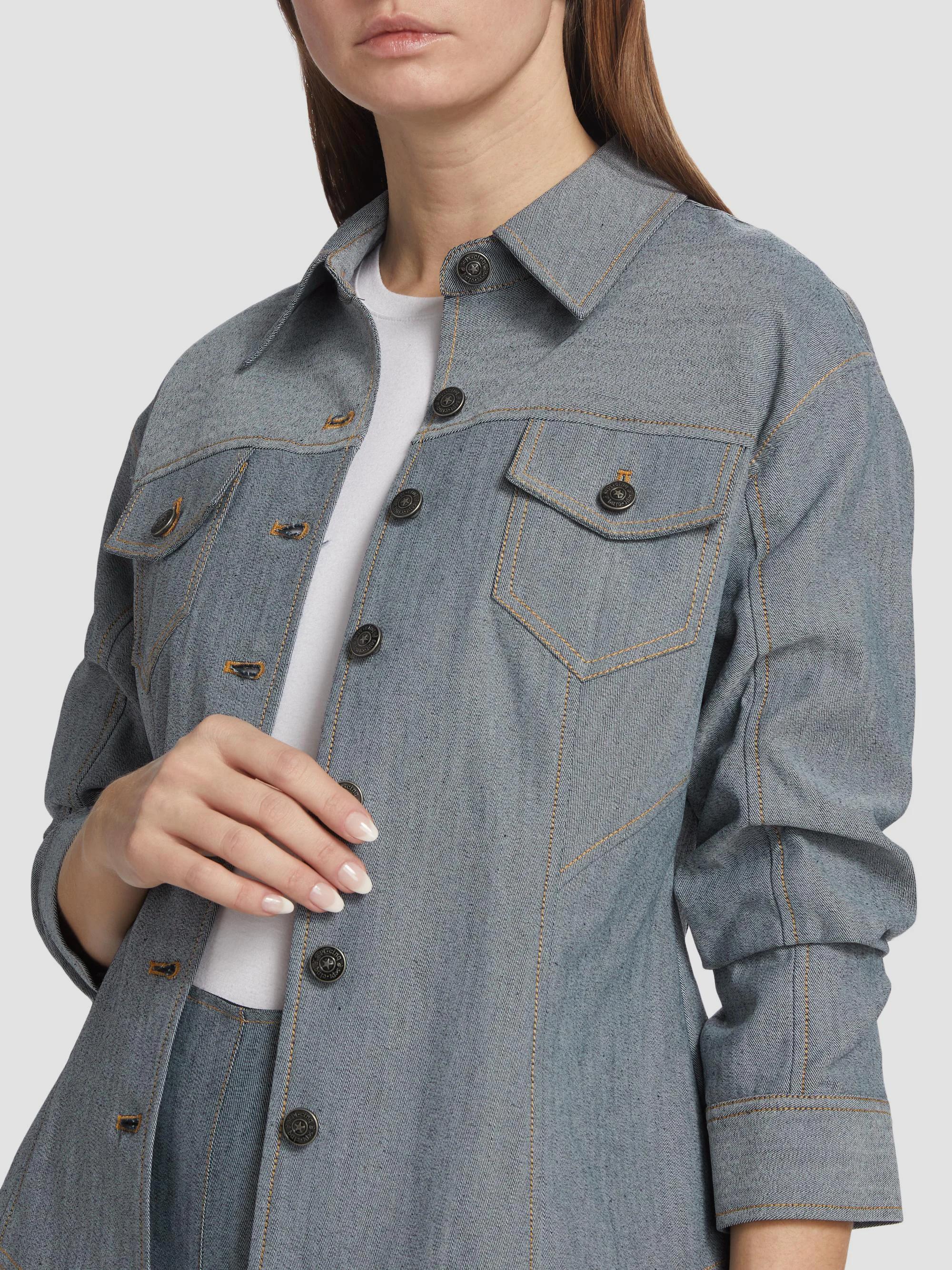 Shop Cinq à Sept Canyon Scrunched-Sleeve Denim Jacket | Saks Fifth Avenue