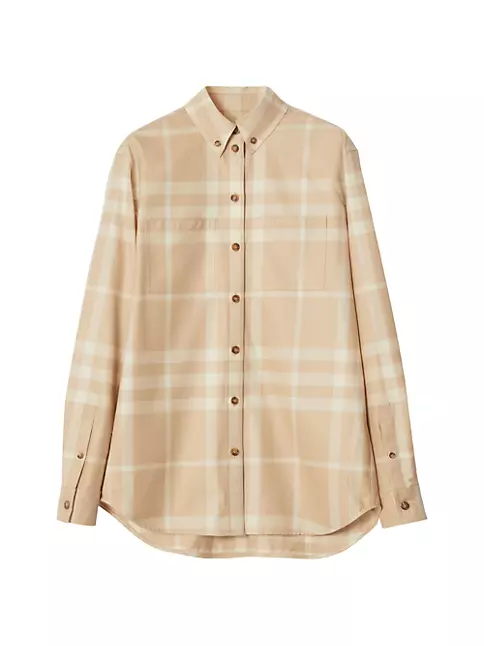 Shop Burberry Ivanna Check Cotton Shirt | Saks Fifth Avenue